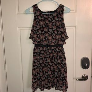 Floral and lace above the knee dress